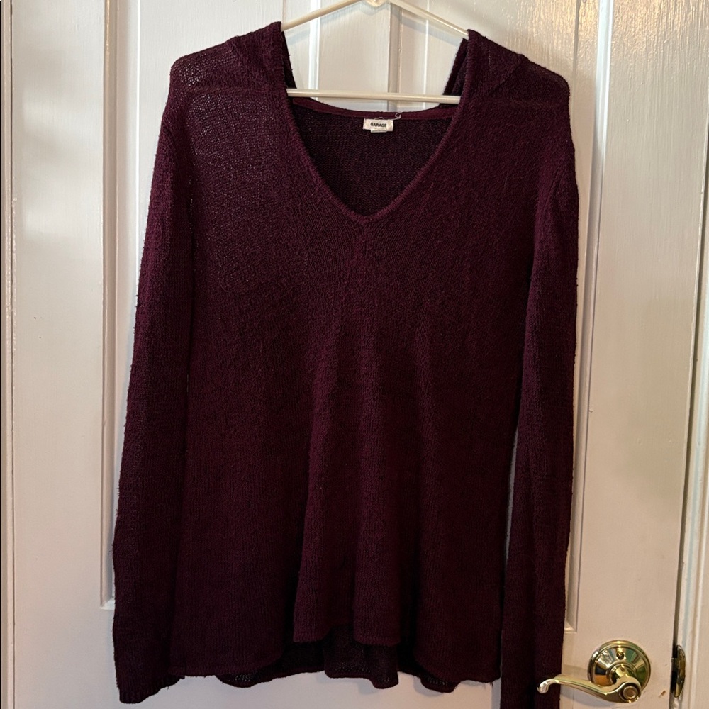 Garage Burgundy Women's Hooded Sweater